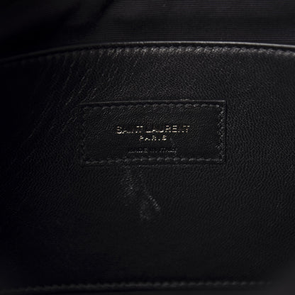 Saint Laurent Grain De Poudre Medium West Hollywood Monogram Fold-Over Black 7 of 10