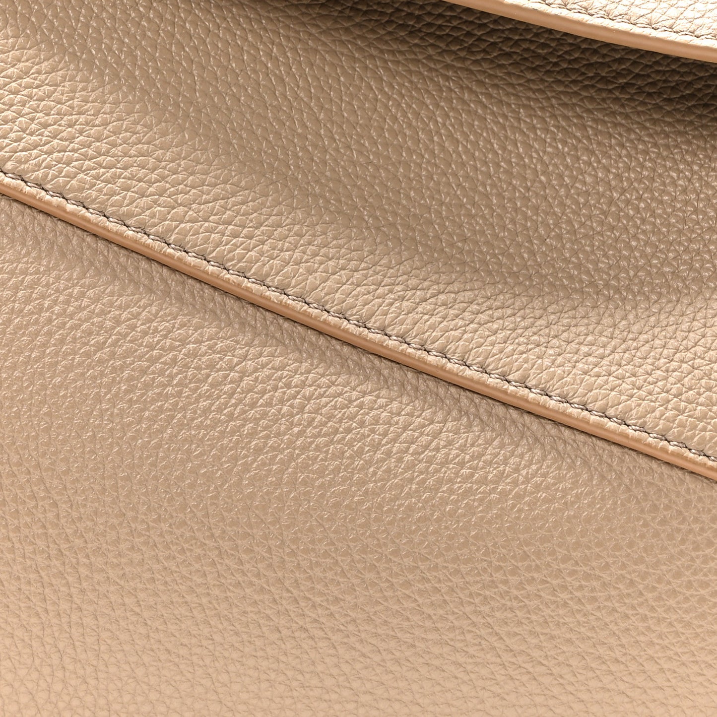 Grained Calfskin Small Puzzle Edge Bag Sand
