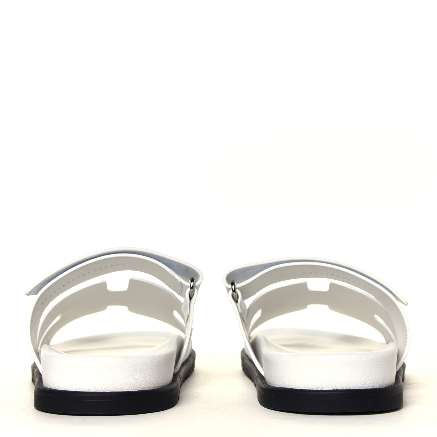 Hermes Calfskin Mens Chypre Sandals 44 White 5 of 6