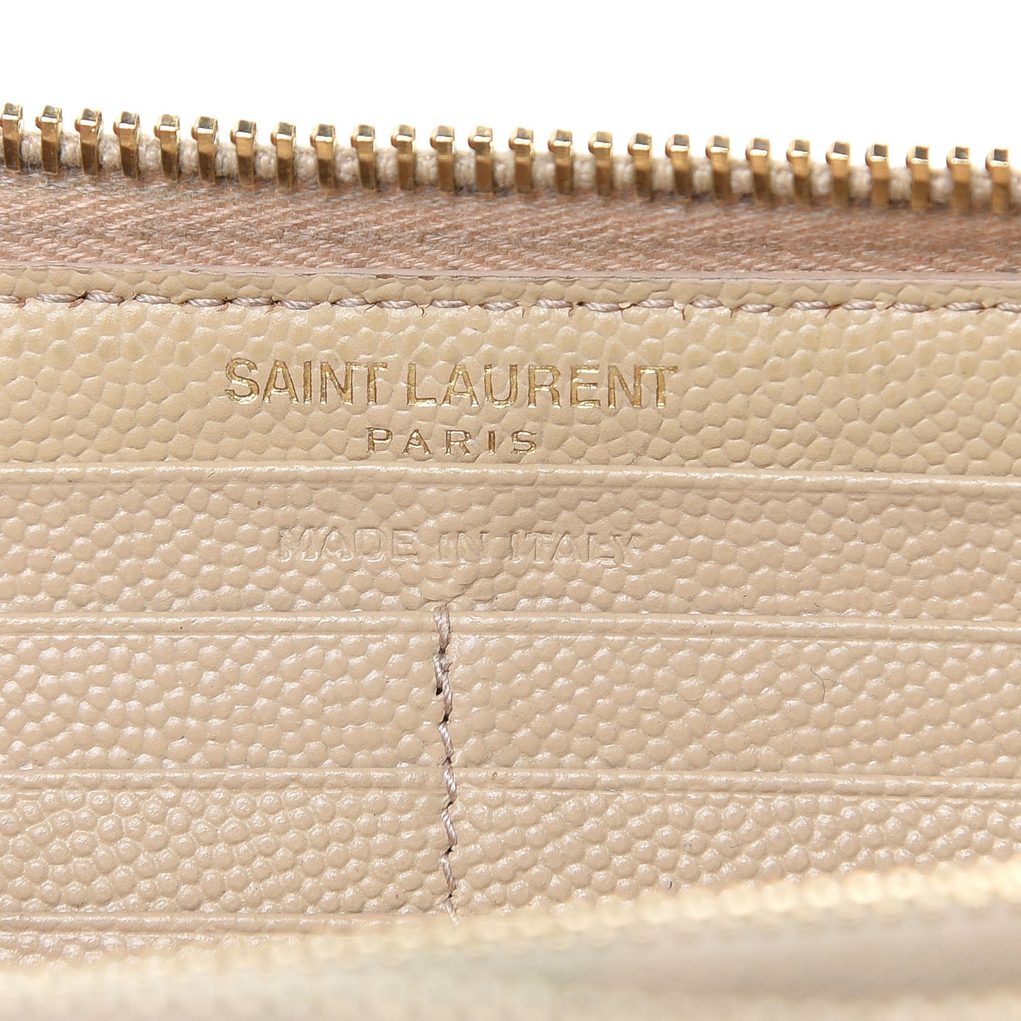 Grain De Poudre Matelasse Chevron Monogram Zip Around Wallet Nude Powder