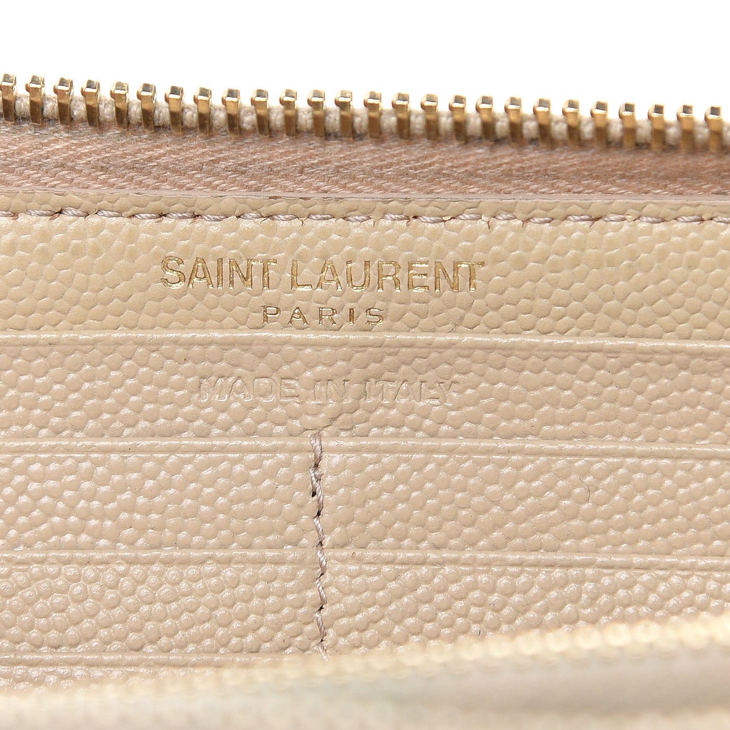 Saint Laurent Grain De Poudre Matelasse Chevron Monogram Zip Around Wallet Nude Powder 6 of 15