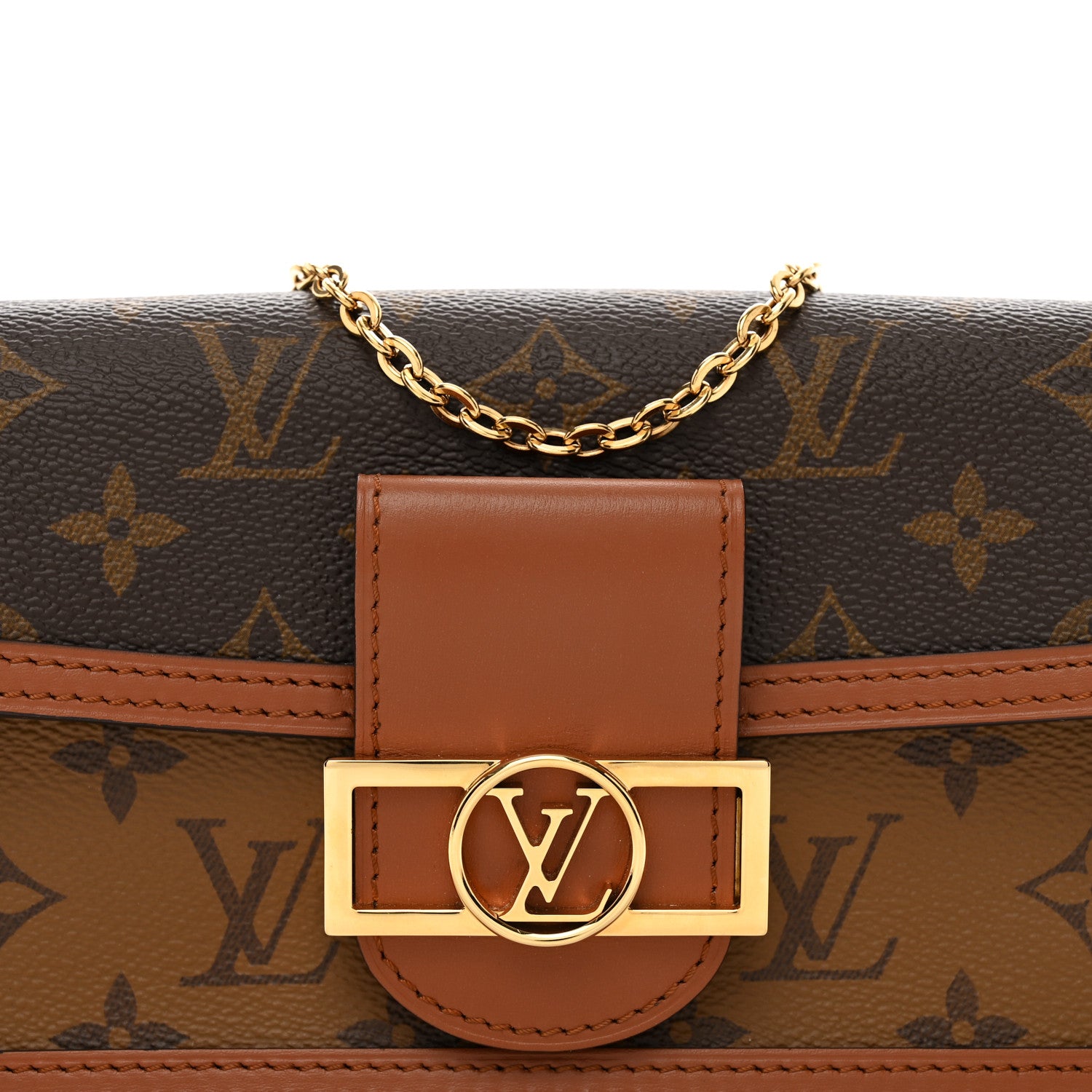 Louis Vuitton Reverse Monogram Dauphine Chain Wallet 5 of 9