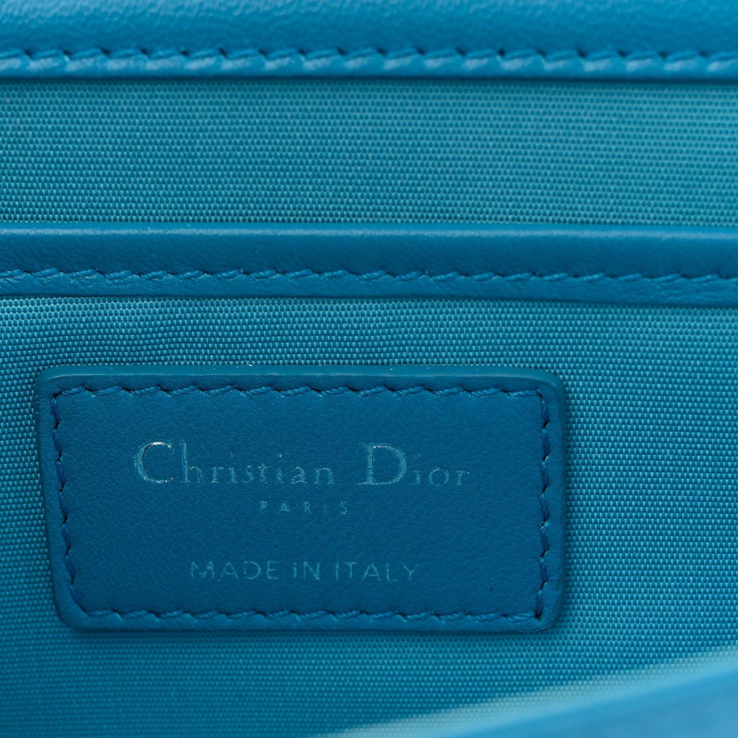 Christian Dior Lambskin Cannage Lady Dior Convertible Clutch Blue 6 of 13