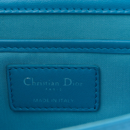Christian Dior Lambskin Cannage Lady Dior Convertible Clutch Blue 6 of 13