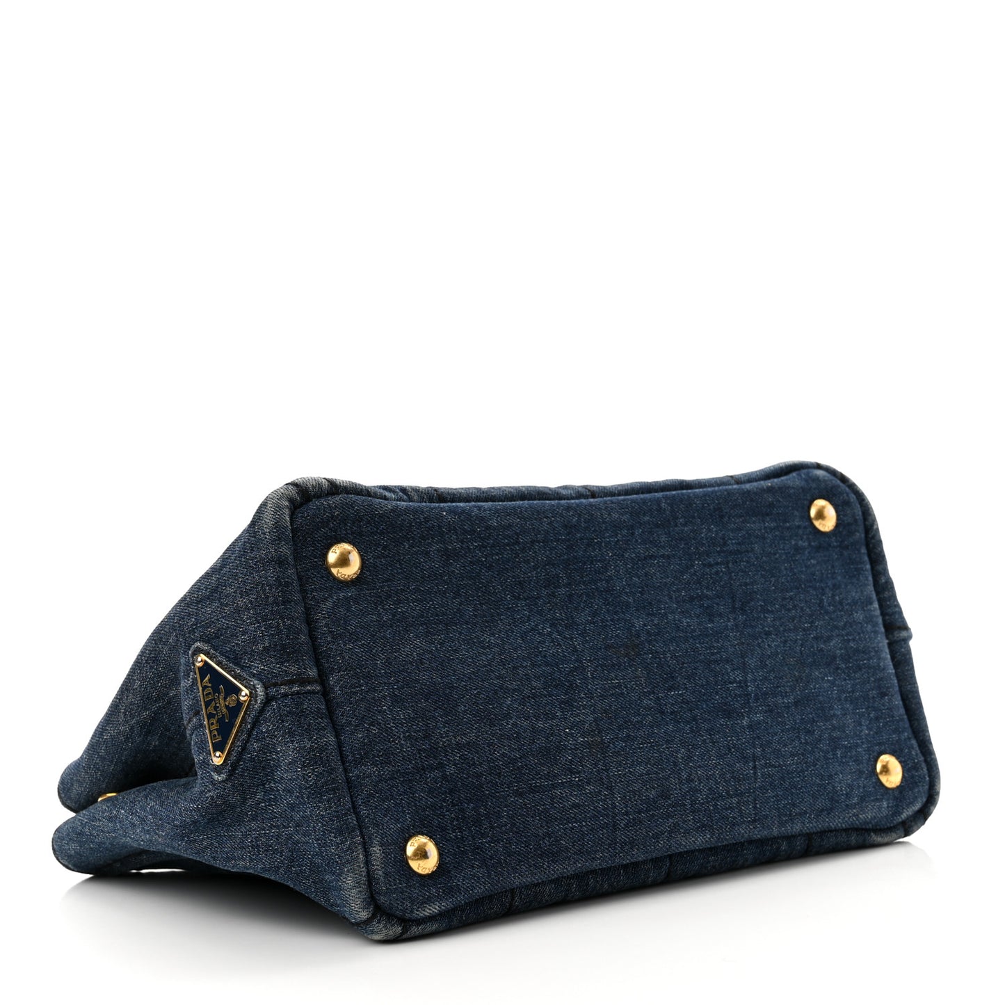 Denim Small Logo Tote Bleu