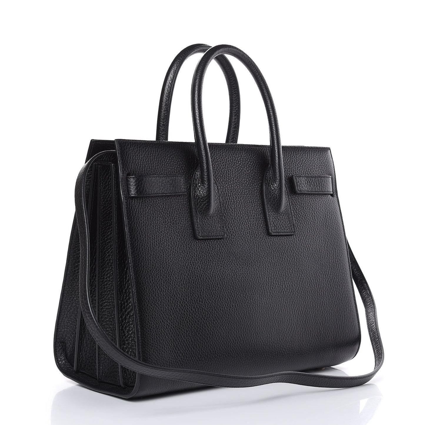 Grained Calfskin Small Sac De Jour Black