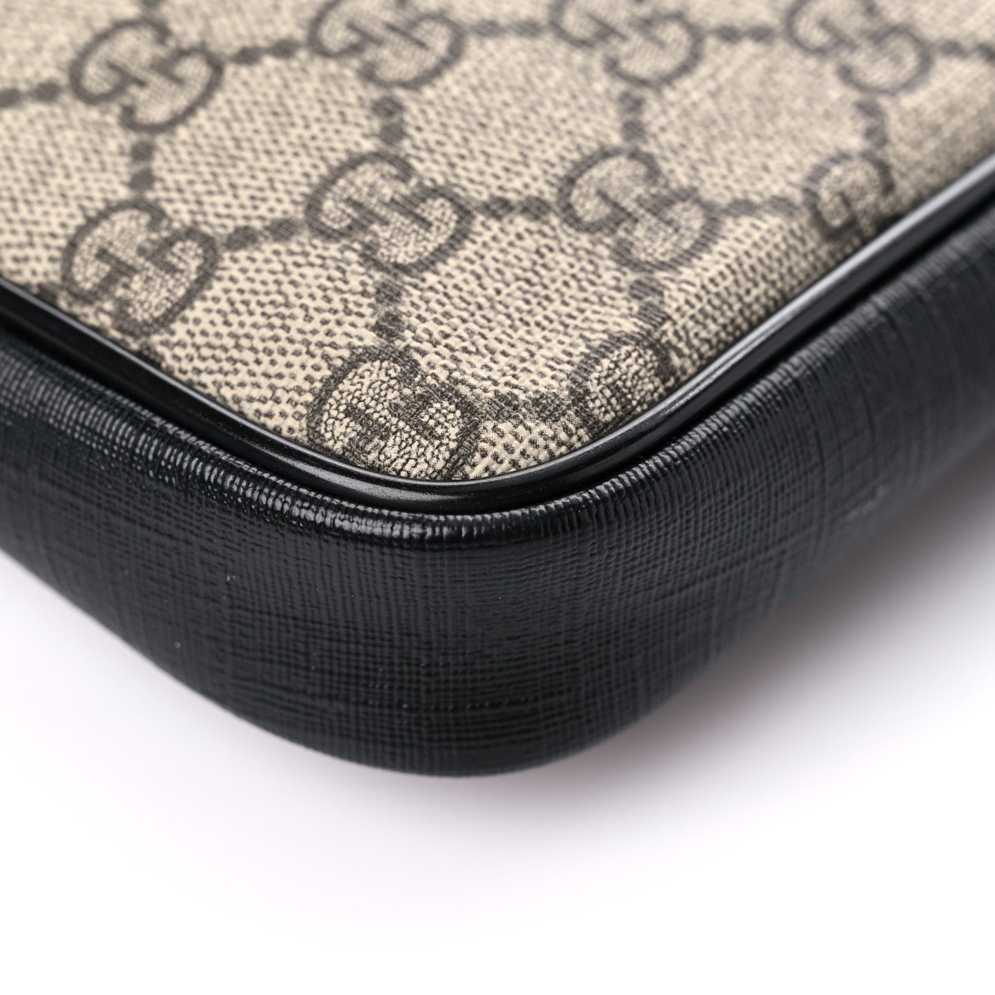 GG Supreme Monogram Web Belt Bag Black