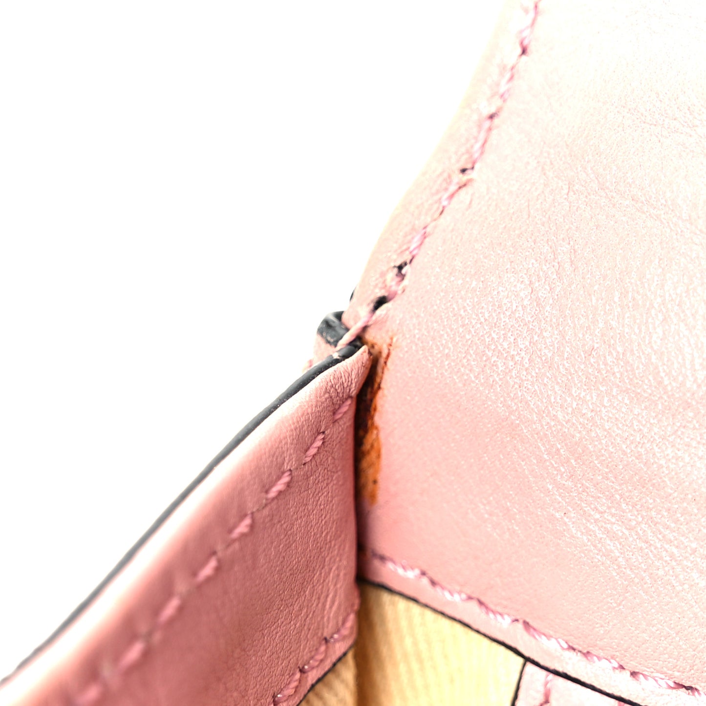 Vitello Enamel Small Glam Lock Rockstud Flap Water Rose