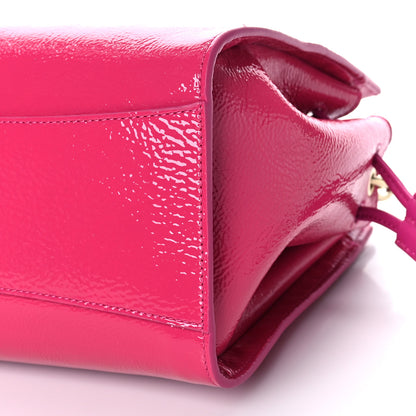 Mulberry Spongy Patent Calfskin Small Iris Tote Mulberry Pink 8 of 12