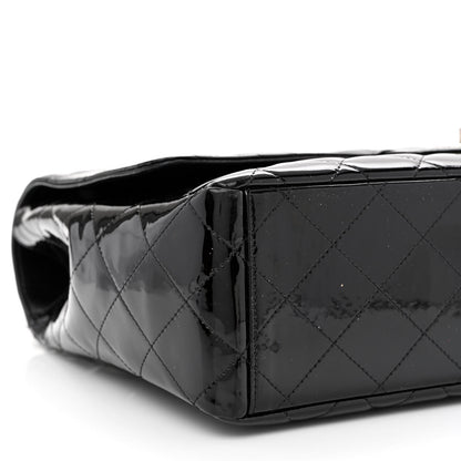 Chanel Patent Quilted Maxi Single Flap Black 9 of 13
