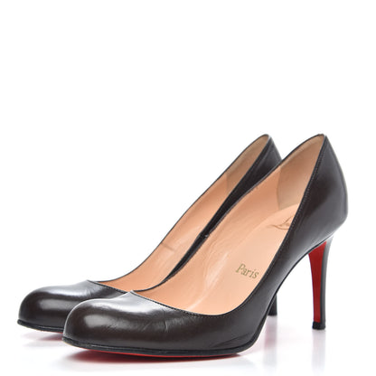 Christian Louboutin Shiny Nappa Simple 85 Pumps 36.5 Brown 3 of 12
