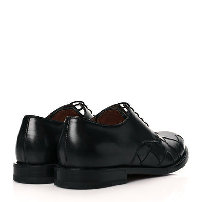 Bottega Veneta Calfskin Intrecciato Varenne Mens Derby Shoes 40 Black 4 of 7