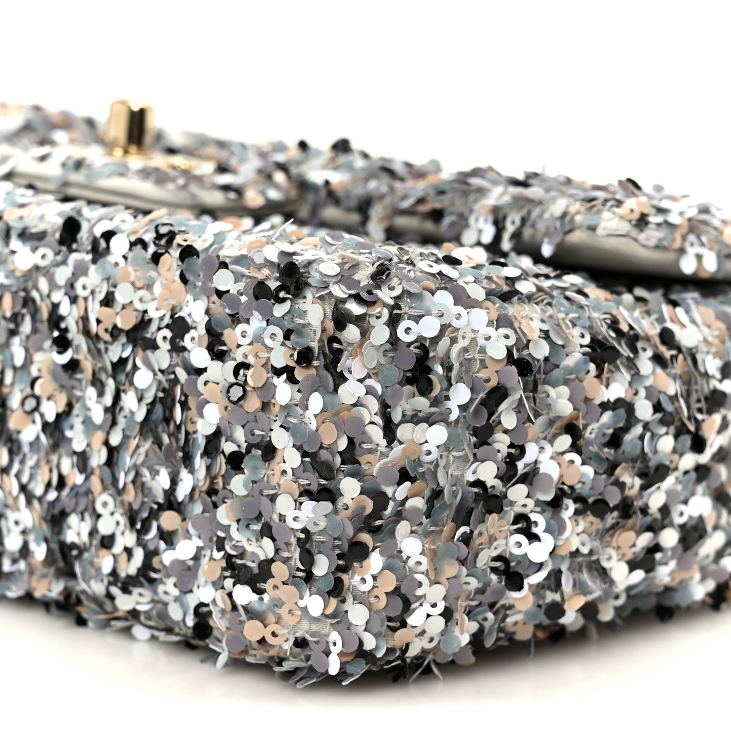 Chanel Sequin Mini Flap Gray Black White Pearly White 11 of 11