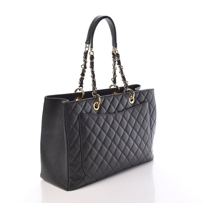 Chanel Caviar Quilted XL Grand Shopping Tote GST Black 3 of 10