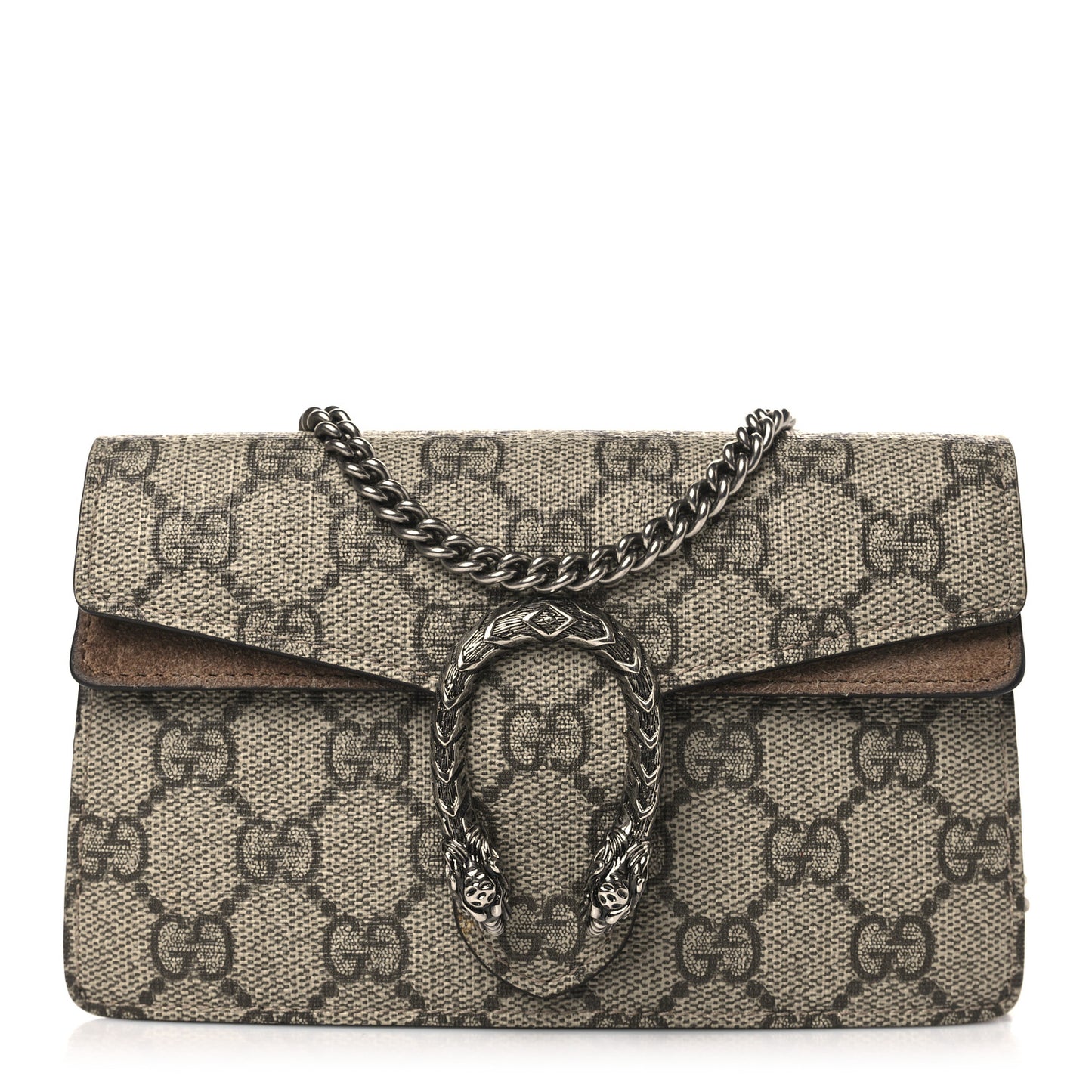 GG Supreme Monogram Super Mini Dionysus Shoulder Bag Taupe
