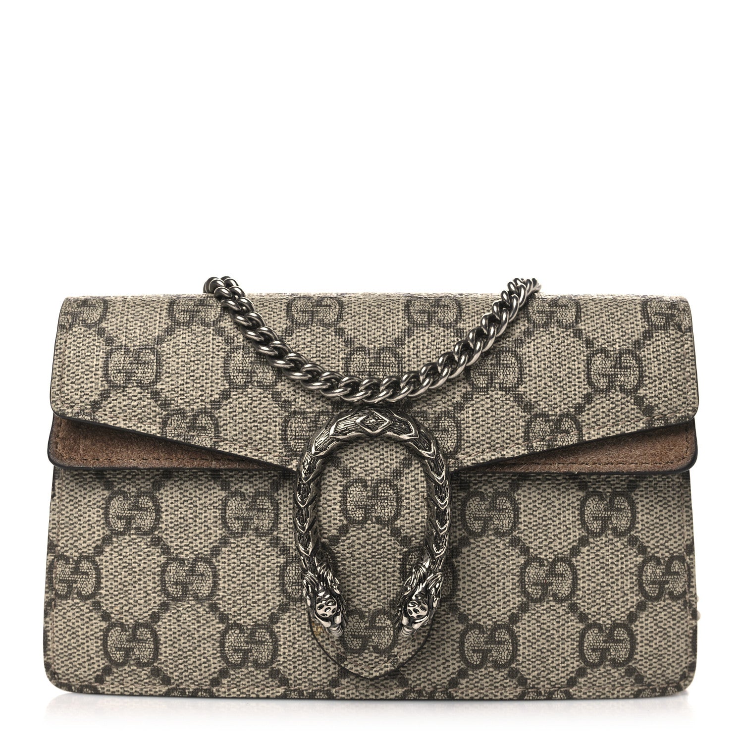 Gucci GG Supreme Monogram Super Mini Dionysus Shoulder Bag Taupe 1 of 10