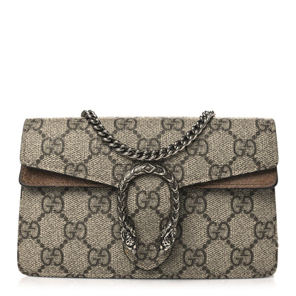Gucci GG Supreme Monogram Super Mini Dionysus Shoulder Bag Taupe 1 of 10