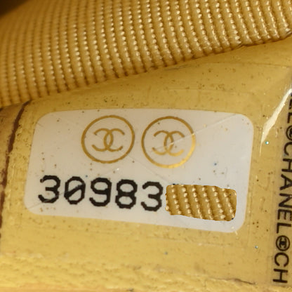 Chanel Lambskin Quilted Zipped Pouch Pink Yellow 7 of 8