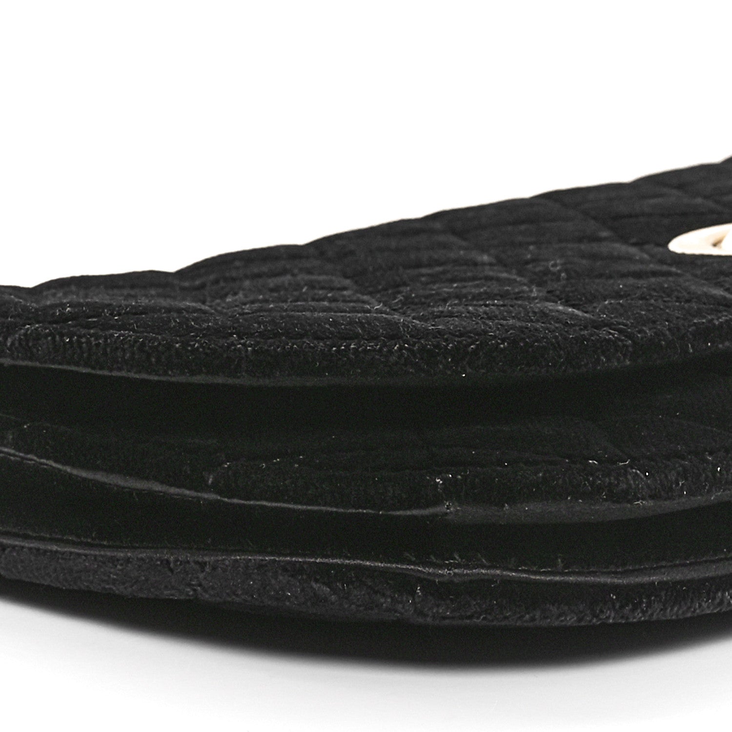 Chanel Velvet Quilted CC Pearl Clutch Black 9 of 10