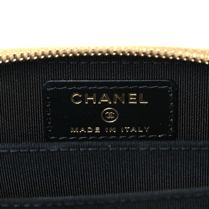 Chanel Hammered Metallic Calfskin Quilted Zip Coin Purse Gold 3 of 7