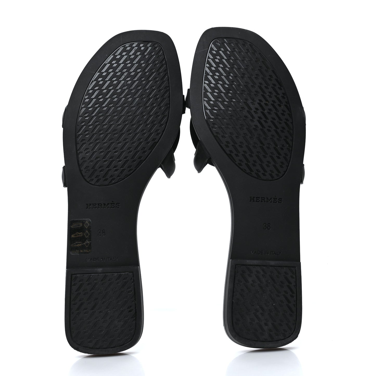 Rubber Aloha Sandals 38 Black