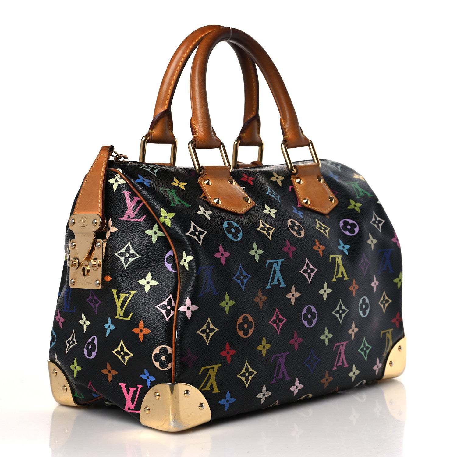 Louis Vuitton Monogram Multicolor Speedy 30 Black 3 of 14