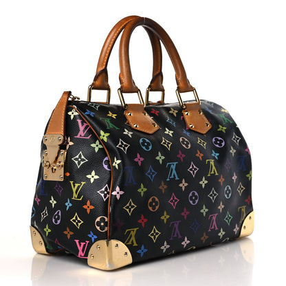 Louis Vuitton Monogram Multicolor Speedy 30 Black 3 of 14