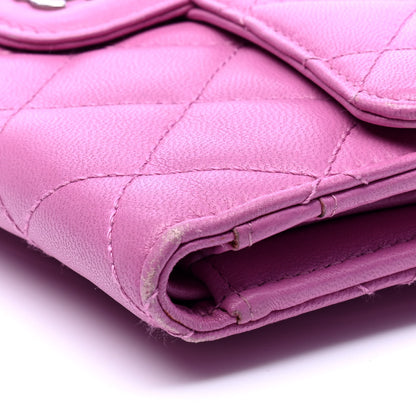 Chanel Lambskin Quilted Large Flap Wallet Violet 5 of 7