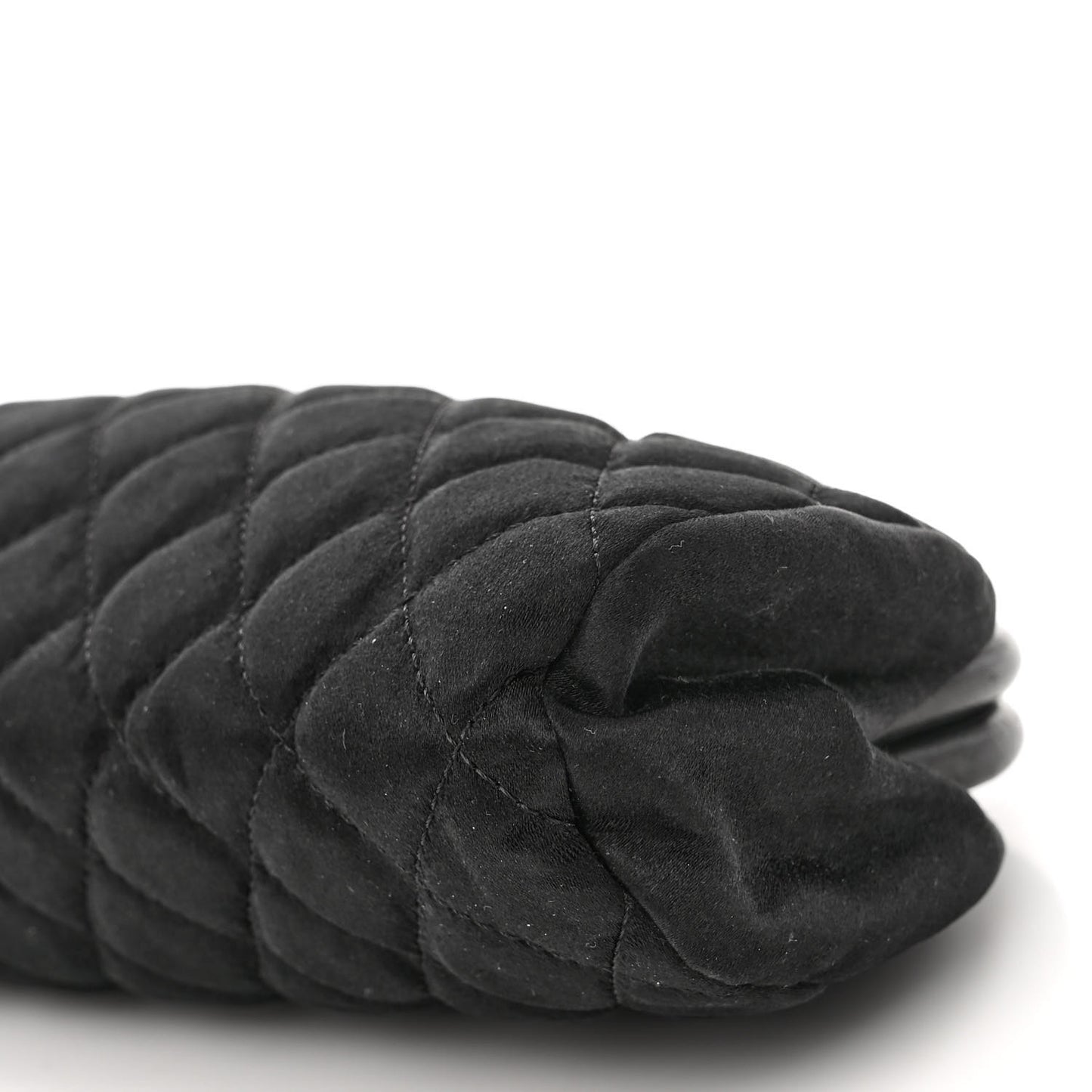 Satin Quilted Timeless Clutch Black