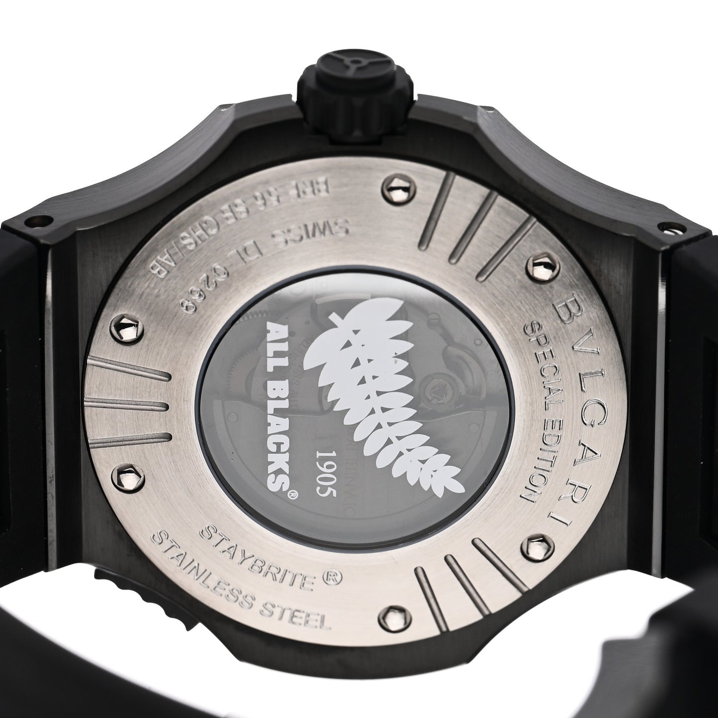 Stainless Steel Rubber 44mm Endurer All Blacks Special Rugby Edition Automatic Watch Black