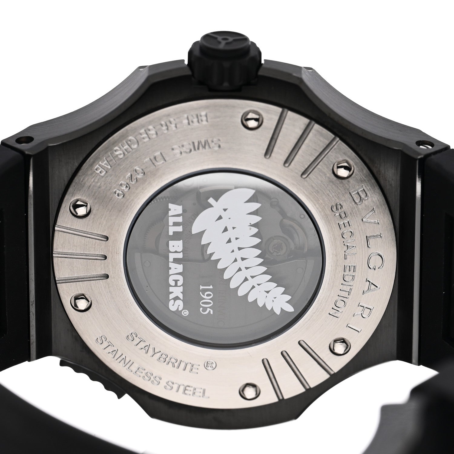 Bulgari Stainless Steel Rubber 44mm Endurer All Blacks Special Rugby Edition Automatic Watch Black 4 of 4