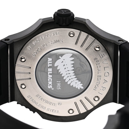 Bulgari Stainless Steel Rubber 44mm Endurer All Blacks Special Rugby Edition Automatic Watch Black 4 of 4