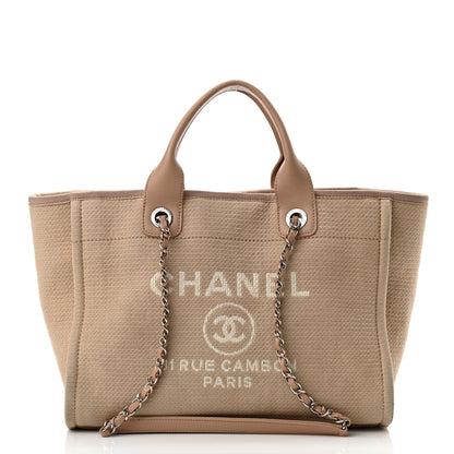 Chanel Mixed Fibers Small Deauville Tote Beige 3 of 14