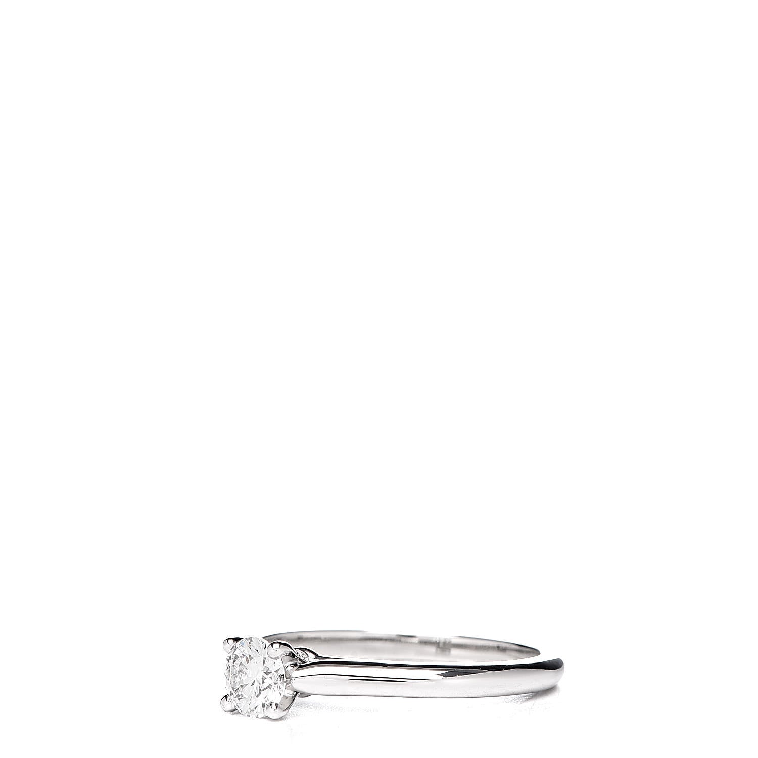 Cartier Platinum Diamond .32ct Solitaire Engagement Ring 49 4.75 3 of 7