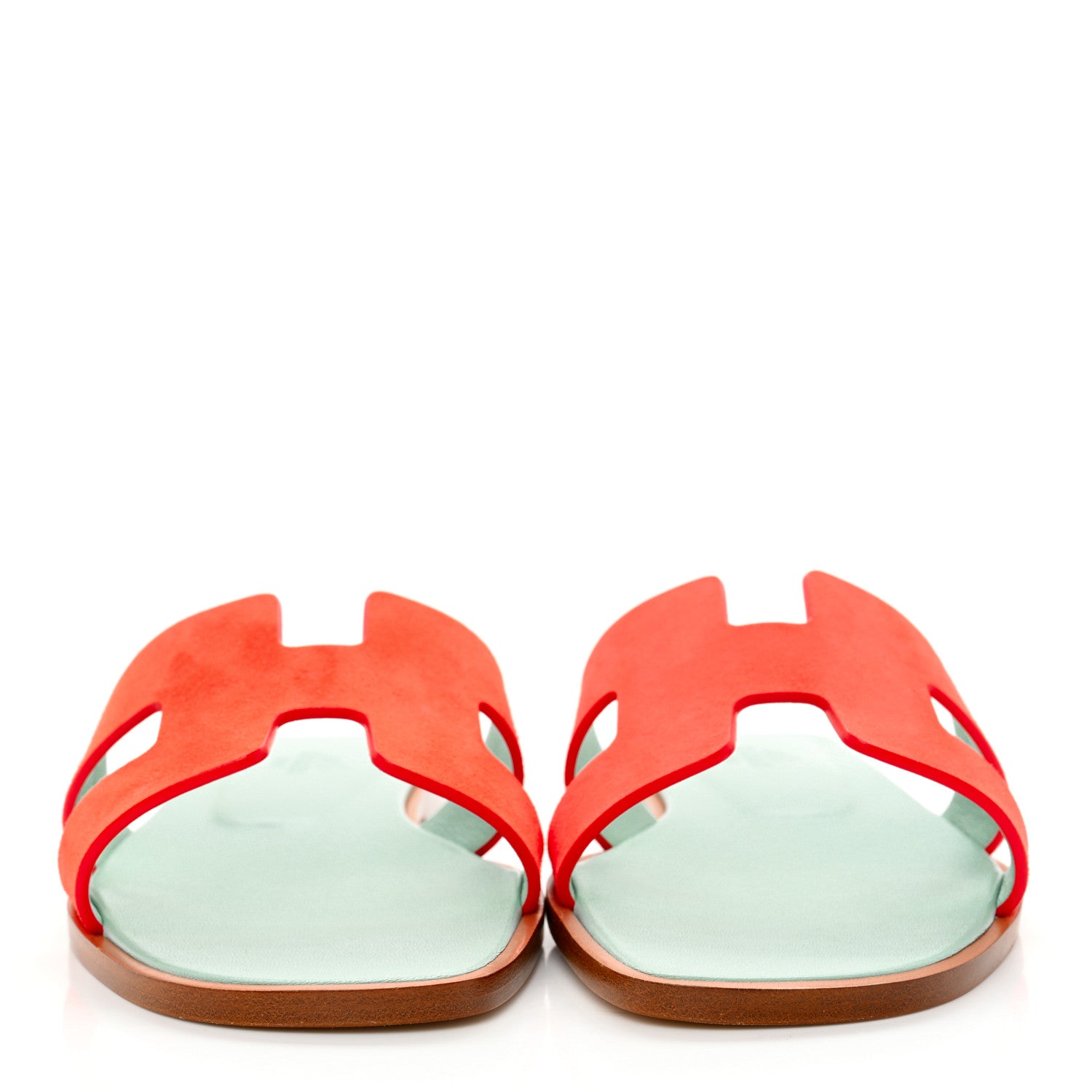 Hermes Suede Goatskin Oran Sandals 37 Rose Sorbet 2 of 9