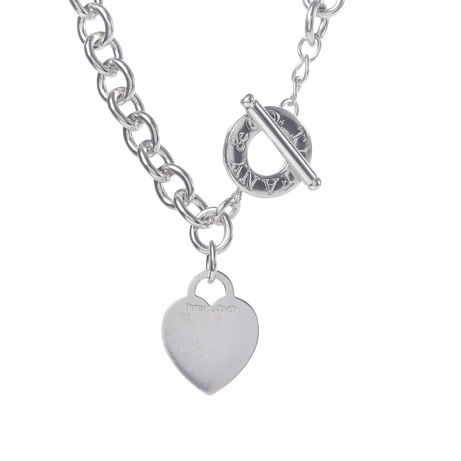 Tiffany Sterling Silver Heart Tag Toggle Necklace 4 of 4