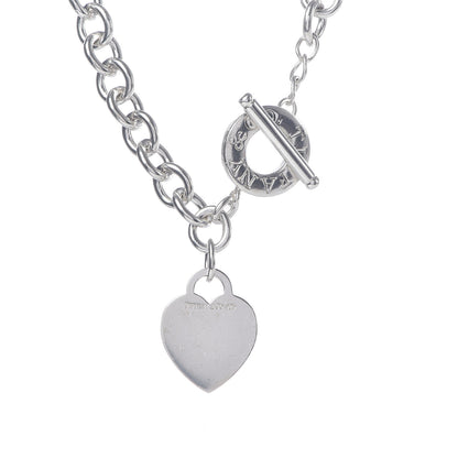 Tiffany Sterling Silver Heart Tag Toggle Necklace 4 of 4