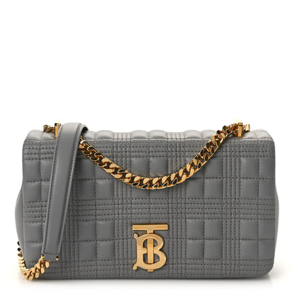 Burberry Lambskin Quilted Small Lola Bag Grey 1 of 8