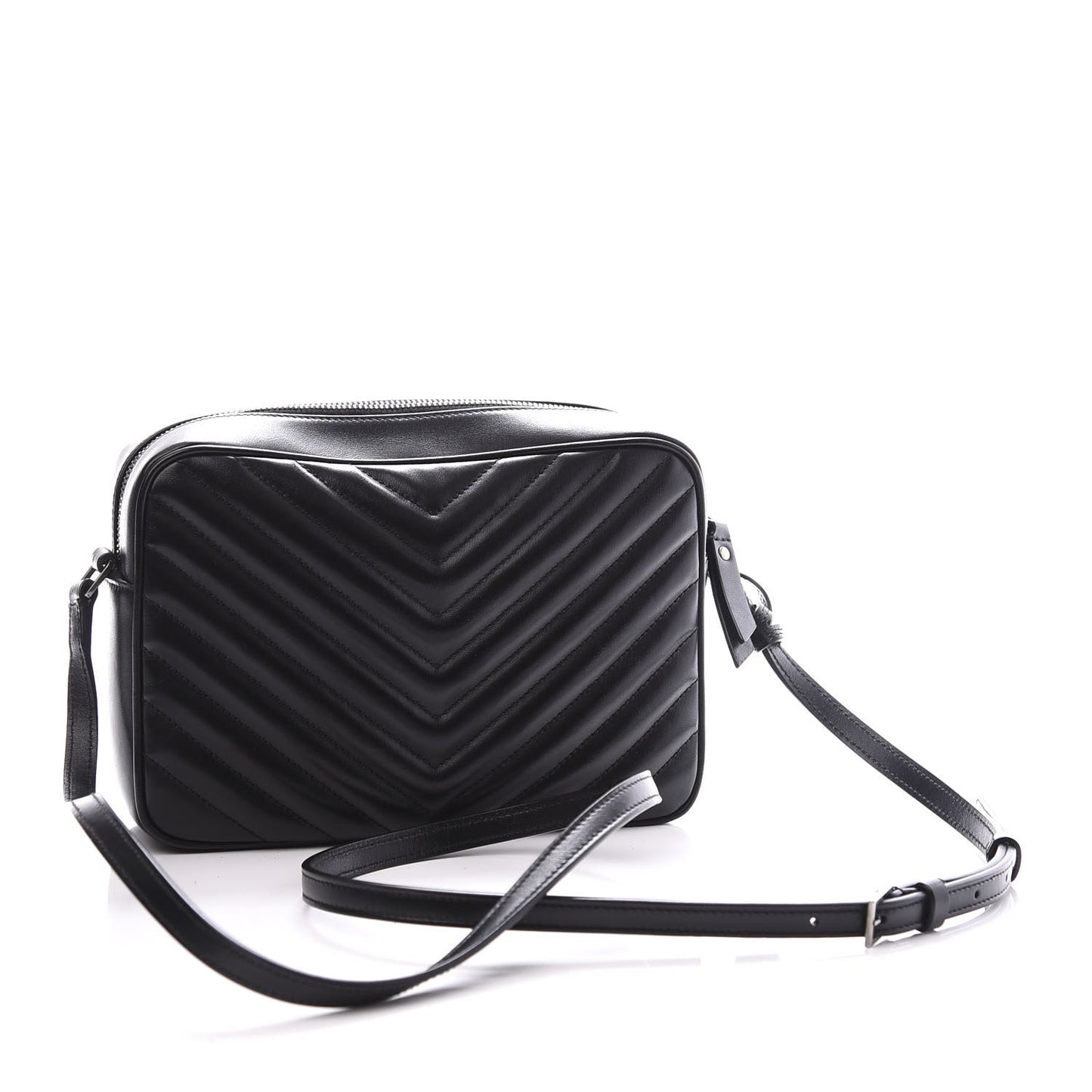 Calfskin Matelasse Monogram Lou Camera Bag Black