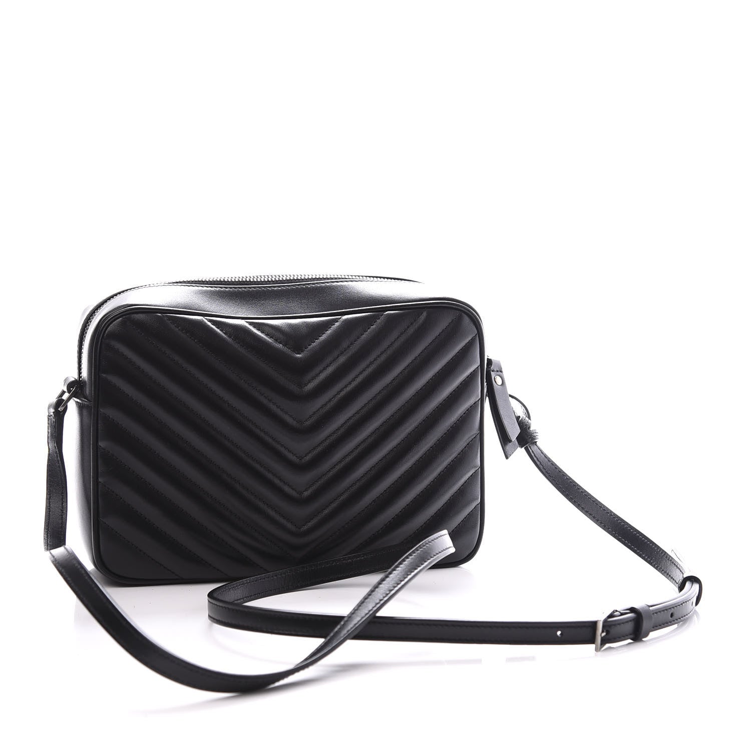 Saint Laurent Calfskin Matelasse Monogram Lou Camera Bag Black 2 of 11