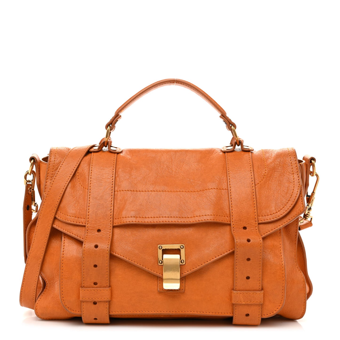 Lambskin Medium PS1 Satchel Saffron