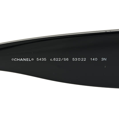 Chanel Acetate Rectangle Sunglasses 5435 Black 5 of 8