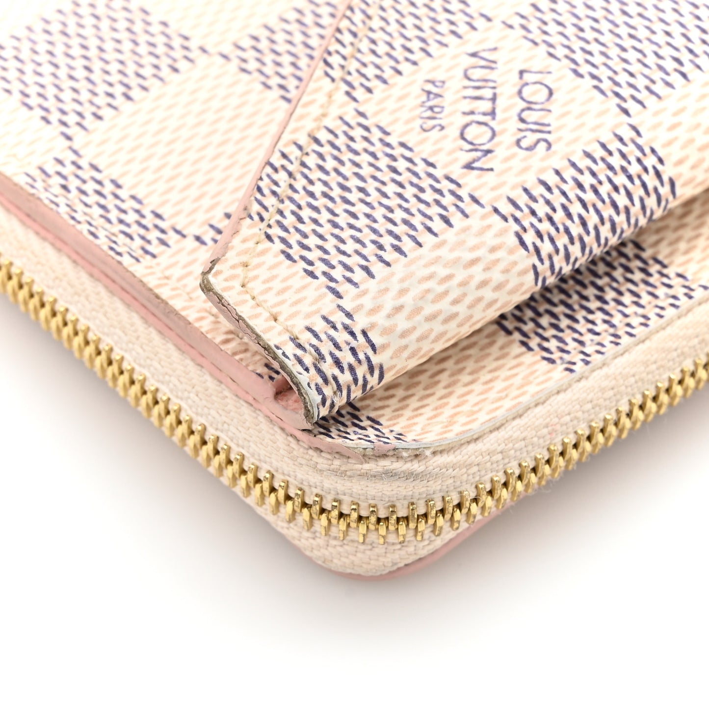 Damier Azur Recto Verso Card Holder Rose Ballerine