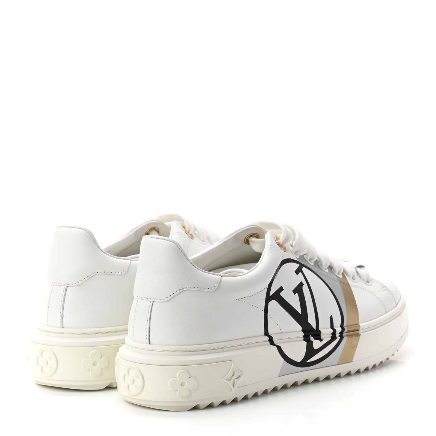 Calfskin Time Out Sneakers 39 White