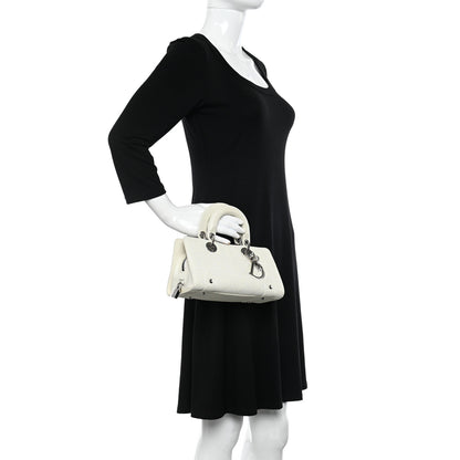 Christian Dior Calfskin Cannage Stitched Small East West Lady Dior White 2 of 10