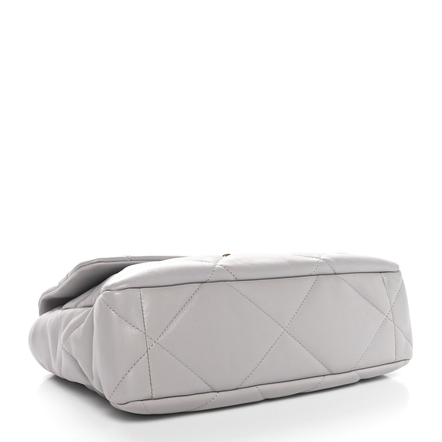 Lambskin Quilted Large Chanel 19 Flap Grey