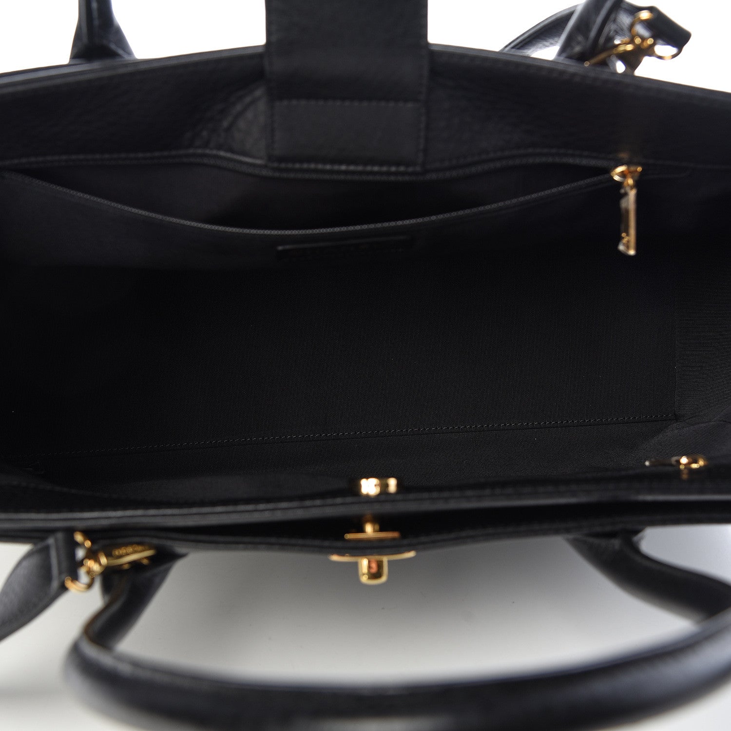 Chanel Calfskin Cerf Executive Shopper Tote Black 6 of 11