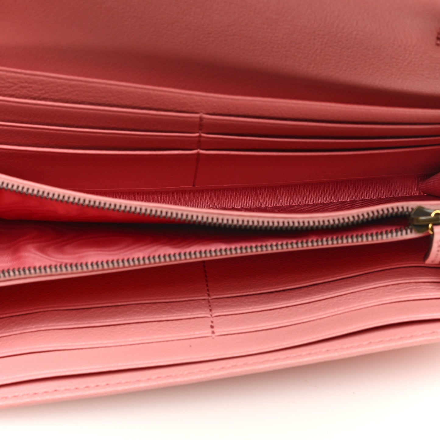 Wonka Grain Calfskin Diana Chain Wallet Wild Rose