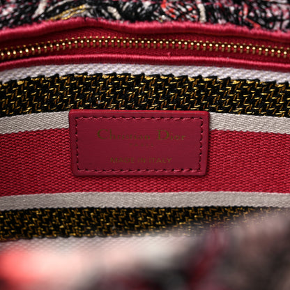 Christian Dior Canvas Embroidered Butterfly Print Medium Lady D-Lite Multicolor 6 of 10