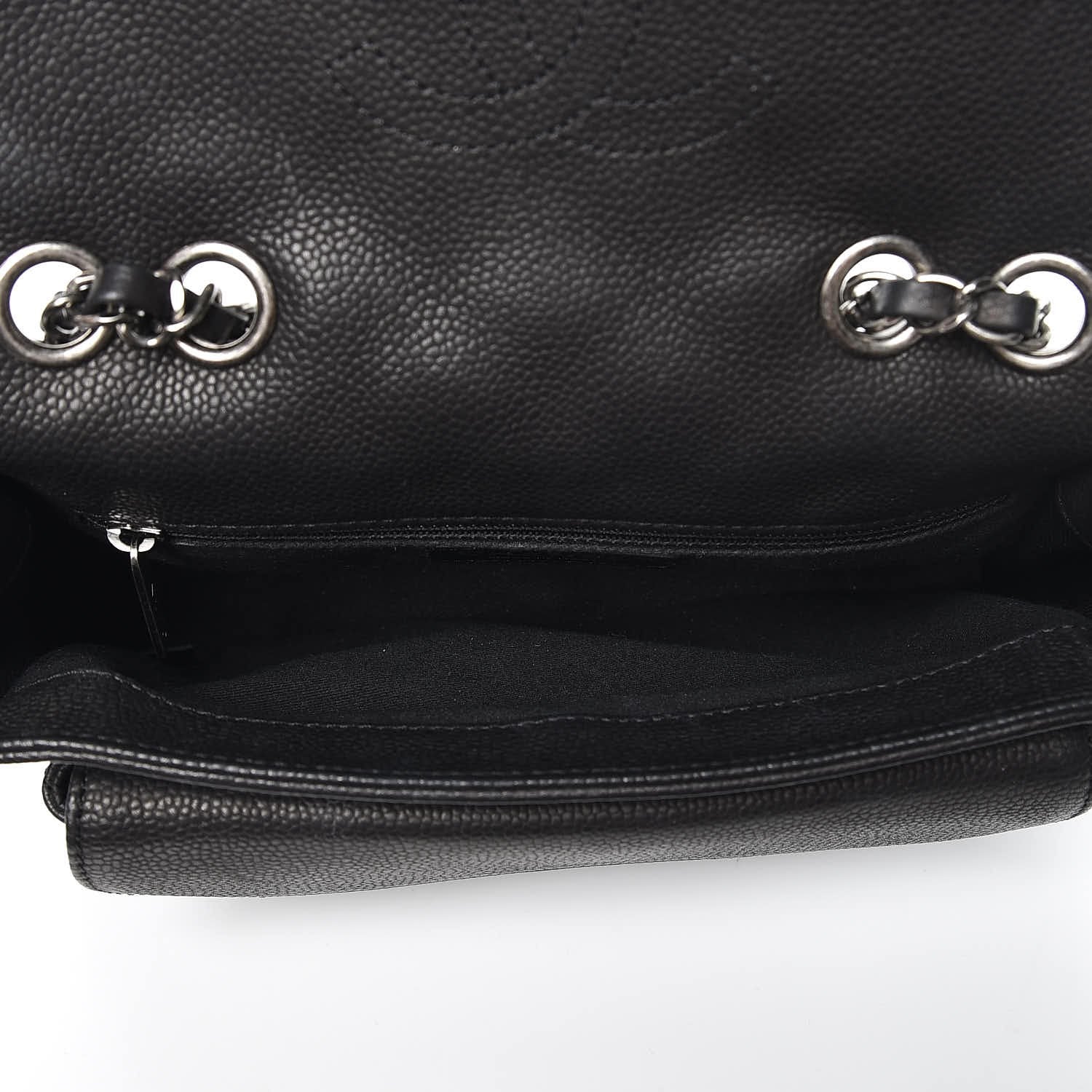 Chanel Caviar Quilted Medium Now and Forever Flap Black 5 of 8